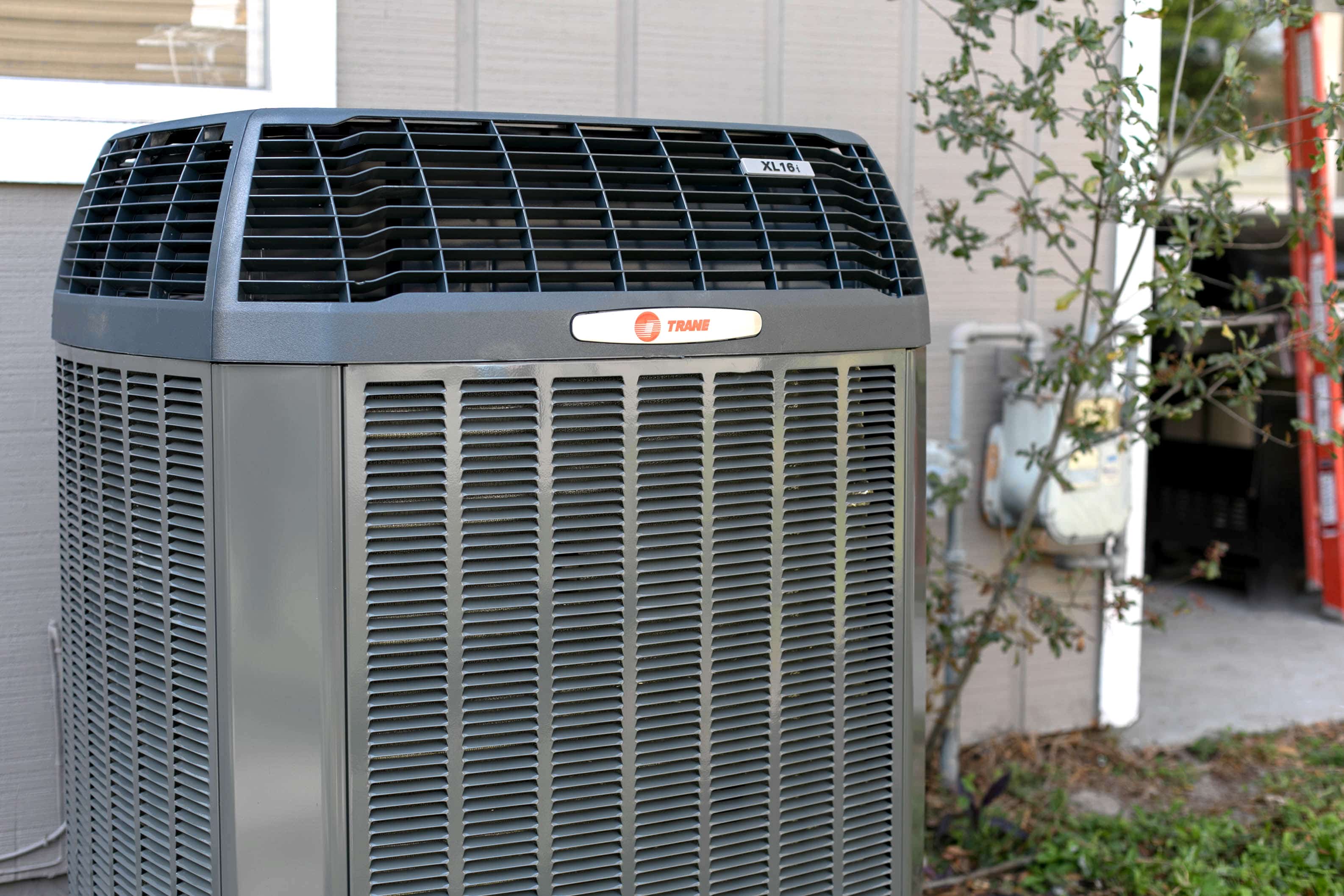 air conditioners - a picture of the outside air conditioning unit. 